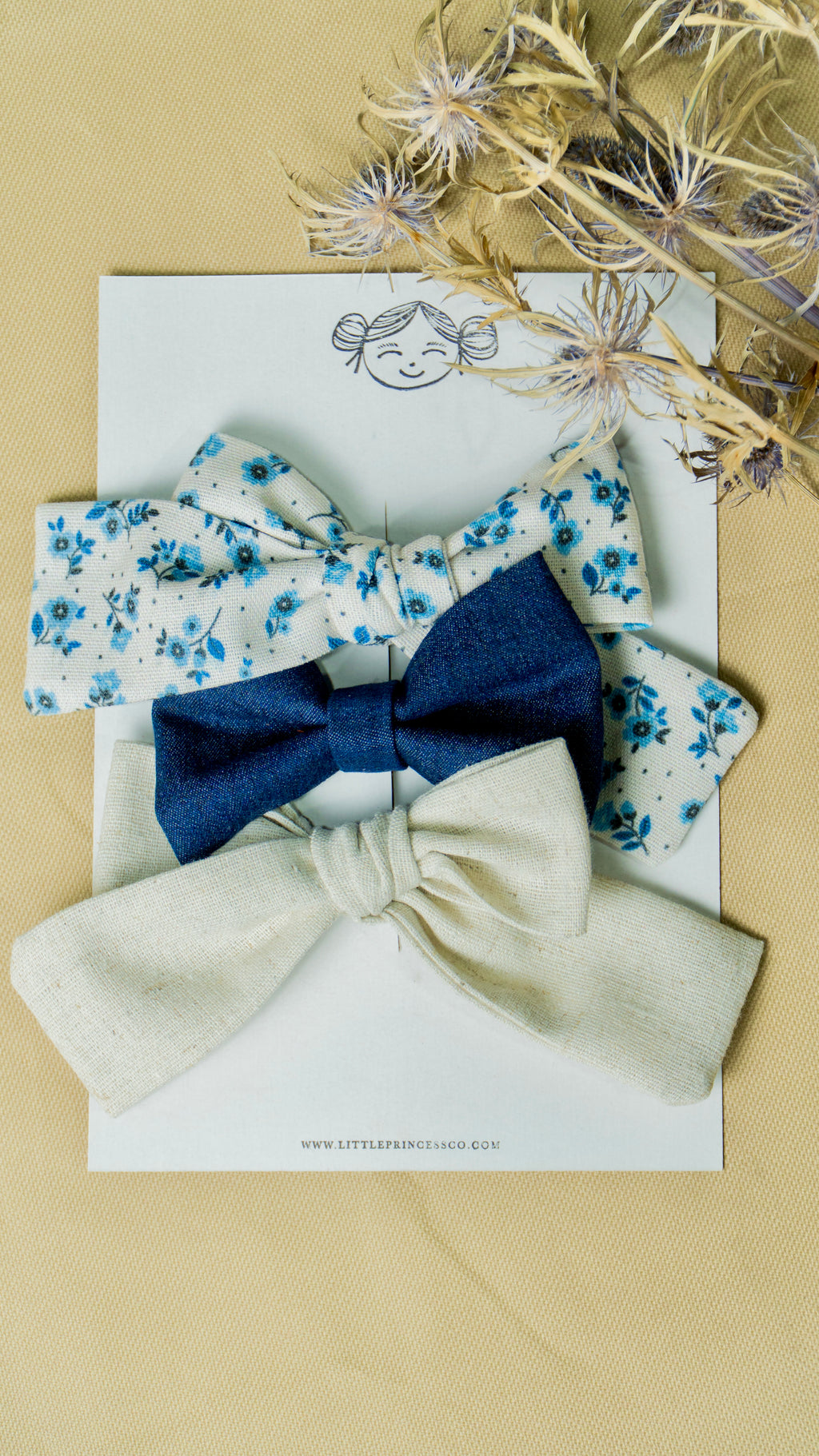 SET DE LAZO FLOR AZUL