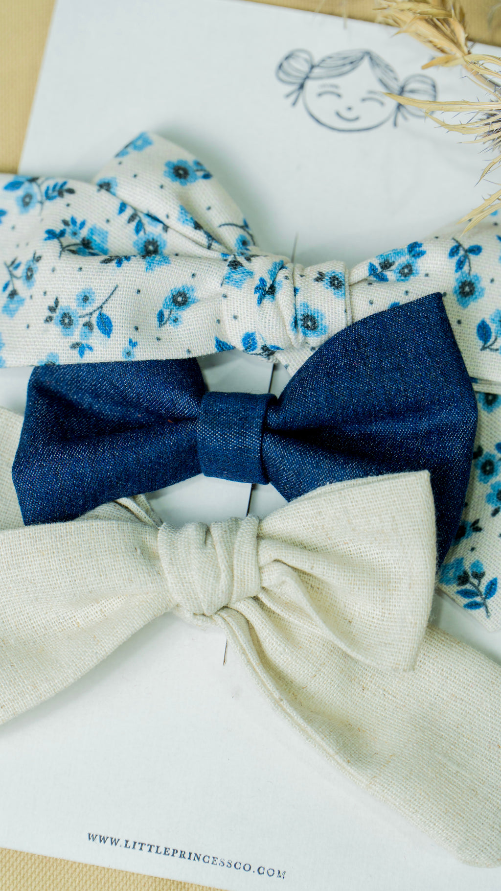 SET DE LAZO FLOR AZUL