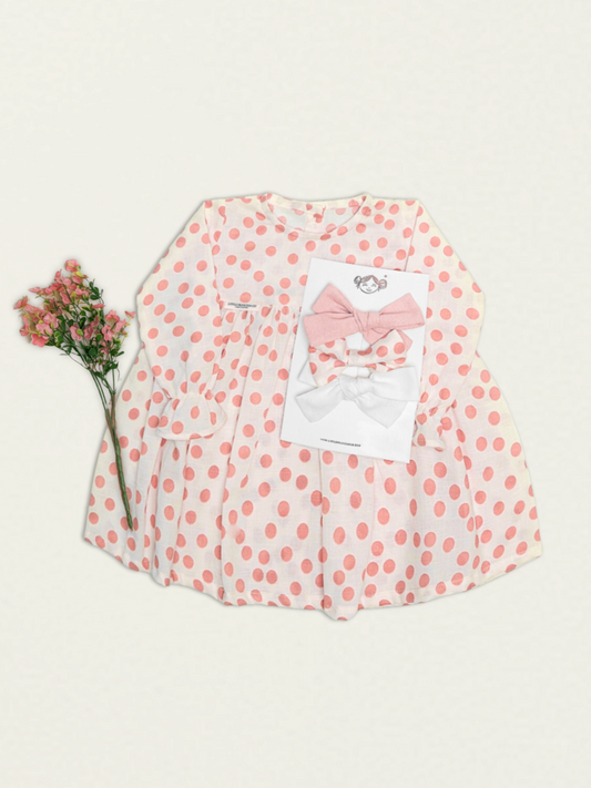 VESTIDO LUNARES | ROSADOS