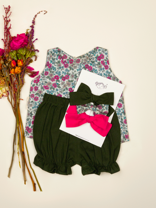 CONJUNTO BÁSICO | FLORA VERDE COMBINADO