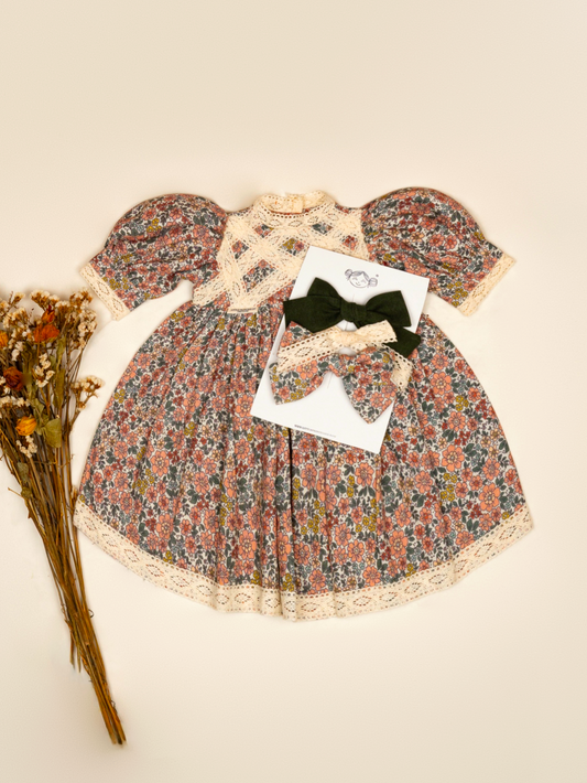 VESTIDO GRETEL | FLORA MANDARINA